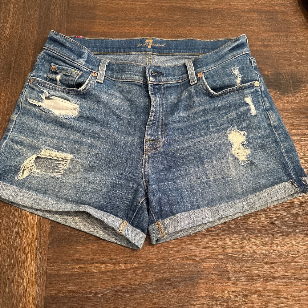 7 for all mankind denim shorts